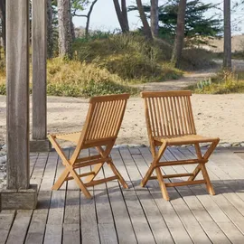 Tikamoon Gartenstuhl Akazienholz Capri braun 2er Set