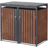 ML-Design Mülltonnenbox 132 x 80 x 116,3 cm anthrazit