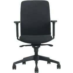 Euroseats Vigo Bürostuhl mit Kunststoffbasis, DIN-Gasdruckfeder, einstellbarer Gewichtseinstellung, NEN EN 1335