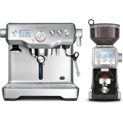 Sage The Dynamic Duo 1x Espresso machine the Dual and 1x Coffee grinder the Smart Grinder (P), Siebträgermaschine, Silber