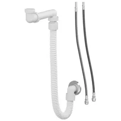 PRESSALIT® Zu- und Ablaufsystem, Länge: 70 cm, Kunststoff/Edelstahl - weiss
