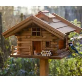 Dobar Tirol Vogelfutterhaus im Almhütten-Design, braun (98733FSCe)