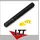 Magic FX Handbetriebene Konfettikanone 50cm - Gelb