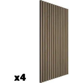 Tectake Wandpaneel Akustik Eiche Dunkel 4 St. 50 x 110 cm