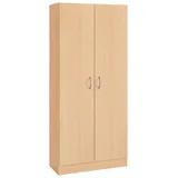WIHO KÜCHEN Küchen Mehrzweckschrank Kiel 80 x 180 x 35 cm beige