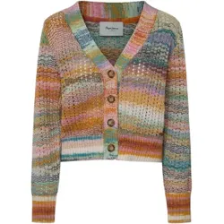 Pepe Jeans für Damen. PL702162 Mehrfarbige indische Strickjacke (S), Lässig, Polyester