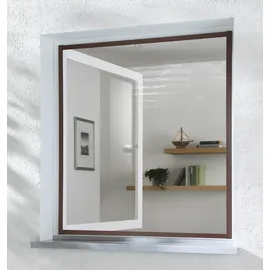 hecht International Fliegengitter mit Aluminiumrahmen 150 x 160 cm Braun