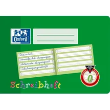 Oxford Schreibheft A5 quer, Lineatur 0 (1. Klasse) Schulheft mit 16 Blatt, grün, 10er Pack
