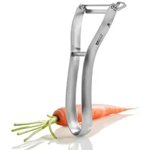 AdHoc Sparschäler CURVE Edelstahl silber