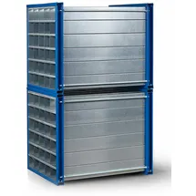 R+R INDUSTRIETECHNIK Rr Industrietechnik Wabenregal Rwr-30/1 1000x1000x1000mm Mit 30 Fächern Ral 5010 Enzianblau