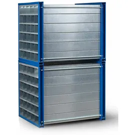 R+R INDUSTRIETECHNIK Rr Industrietechnik Wabenregal Rwr-30/1 1000x1000x1000mm Mit 30 Fächern Ral 5010 Enzianblau