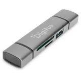 Digitus DA-70886 Combo Card Reader Hub (USB-C+USB 3.0, grau