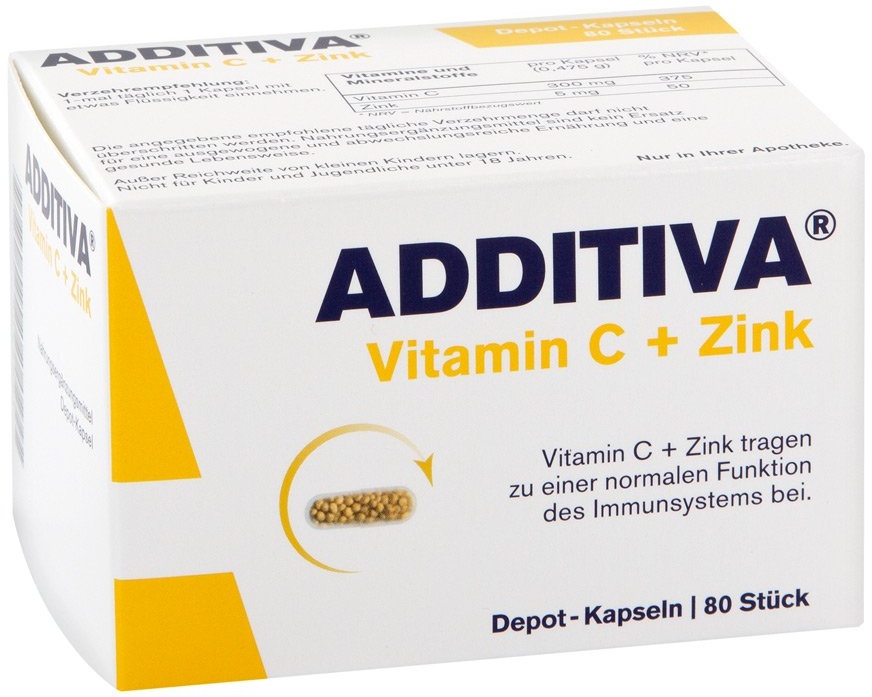 Additiva Vitamin C+Zink Depotkaps.aktionspackung