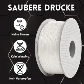 Bambu Lab PETG HF, Filamentgröße: 1.75 mm, Farbe: weiss Filament 33100 3D-Drucker Zubehör