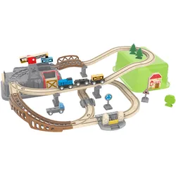 Spielzeug-Eisenbahn HAPE "Eisenbahn-Baukasten" Spielzeugfahrzeuge bunt Kinder Ab 3-5 Jahren