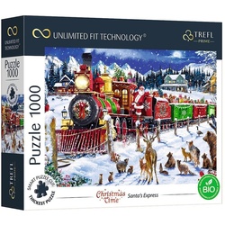 Trefl Puzzle Trefl 10755 Christmas Time Santas Express, 1000 Puzzleteile, Made in Europe bunt