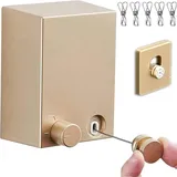 Ausziehbarer Wäscheständer für den Innenbereich, Edelstahl mit ABS-Gehäuse, goldfarben