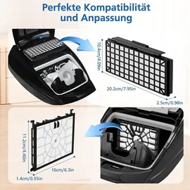 ivanzoll Hepafilter Motorschutzfilter für Siemens Q5.0 extreme silencePower VSQ5X1230, Ersatzfilter Zubehör für Siemens Bodenstaubsauger - VZ...