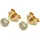 GALLAY Ohrstecker 3mm Zirkonia Gelbgold 9Kt onesize