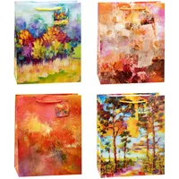 K3T Geschenktüten ART ON CANVAS, 4er Packung, Größe: Groß (HxBxT 32 x 26 x 13,5 cm), Art. Nr. 87319