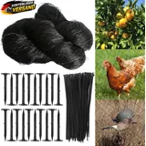 Vogelschutznetz 10x10m für Obstbäume Garten Geflügel, Balkon, Teichschutz