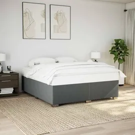 vidaXL Boxspringbett 180 x 200 cm Dunkelgrau