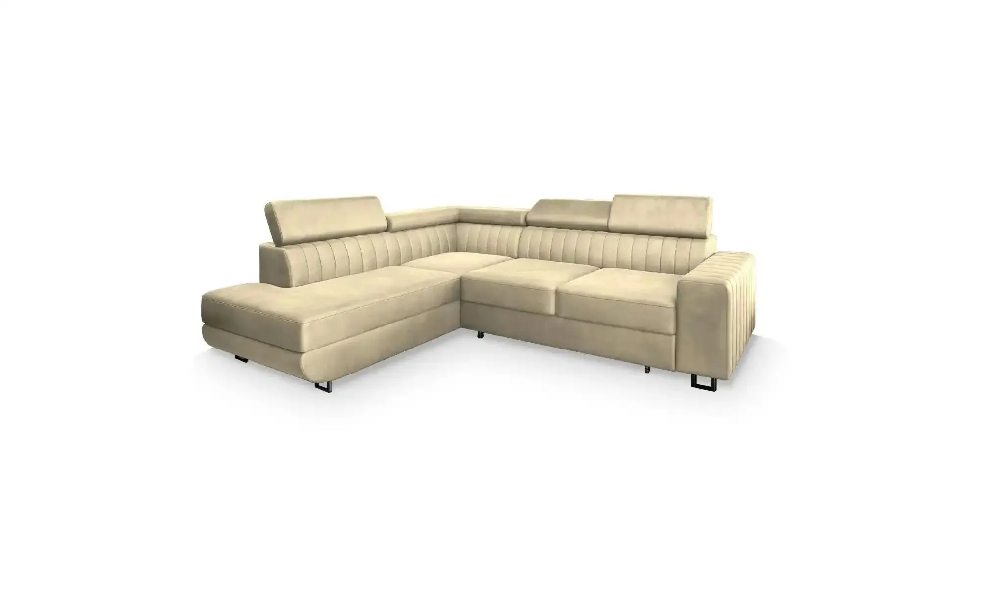 MASSENO Ecksofa mit Schlaffunktion Nola , creme , Maße (cm): B: 253 H: 88