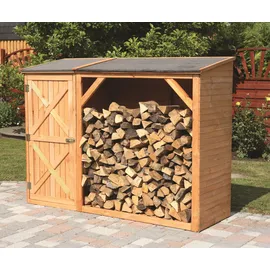 Promadino Kaminholzregal 224 x 163 x 78 cm braun