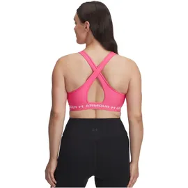 Under Armour Crossback Mid Bra Pink/Weiß M