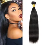 Straight Human Hair Bundles Menschliches Haar Brasilianisches Echthaar Tressen Remy Brazilian Virgin Hair Straight Bundles Thick Single Weave Bundles Human Hair 100g 18 Inch