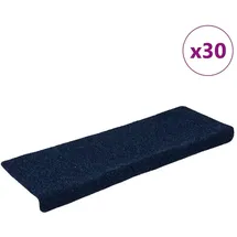 vidaXL Stufenmatten Selbstklebend 30 Stk. Marineblau 65x21x4 cm