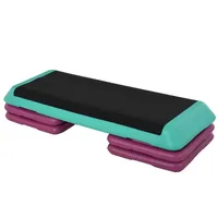 Homcom Steppbrett Schwarz/Grün/Violett 110 x 40 x 20 cm
