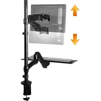 Ricoo Monitorhalterung mit Tastatur Ablage Monitor Halterung Tisch Workstation