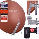 Dur-Line Select 75/80 ziegelrot + Quad LNB