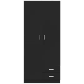 vidaXL Drehtürenschrank 80 x 180 x 52 cm schwarz