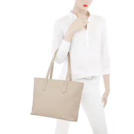 Valentino Pansy Shopper Polyurethan Ecru