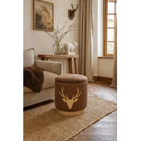 moebel-direkt-online Hocker Lars Kunstleder 40 x 43 x 40 cm Braun