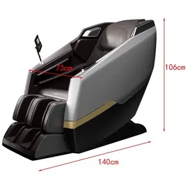 360Home Massagesessel Zero-Gravity Kunstleder 73 x 106 x 140 cm Grau