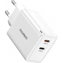 CHOETECH GaN, 2x USB-C, PD65W Netzwerkladegerät Weiß | Weiß
