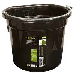 Futtereimer und Wassereimer FlatBack, Eimer mit Henkel, 20 Liter, schwarz