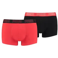 Puma Basic Boxershorts red/black S 2er Pack