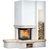 Marmorkamin 11/222 5 kW - Bianco-Beige - Radiante 500/57 K ECOplus - Bank links