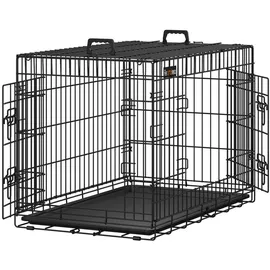 Songmics Hundekäfig, L, mit 2 Türen,