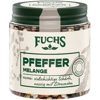 Fuchs Gewürze - Pfeffer Melange | Pfeffersorten aus der ganzen Welt vereint | Ungemahlener Pfeffer in Premium-Qualität | 50 g im wiederverschließbaren Gewürzglas