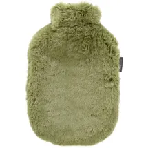 Fashy Wärmflasche mit Bezug aus HOCHWERTIGEM FLAUSCHBEZUG 2,0L, extra Soft grün