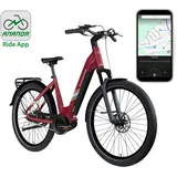 Zündapp E-Bike City X800 27,5 Zoll 7-Gang 550 Wh weinrot