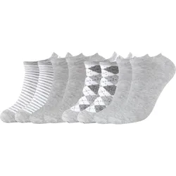 Kurzsocken S.OLIVER "essentials", Herren, Gr. 35-38, weiß, Baumwollmischung, unifarben, gemustert, Socken, mit verschiedenen Designs