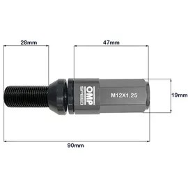 Omp OMPS09971202 Radschrauben Schlüsselweite: 17/19, Gewindemaß: M12X1.25,