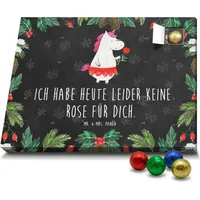 Mr. & Mrs. Panda Schoko Adventskalender Einhorn Dame - Schwarz - Geschenk, Pegasus, Trennung, Frau, Schokoladen Adventskalender, Einhorn Deko, Unic... - Schwarz