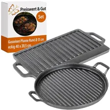 Preiswert & Gut Grillplatte Ø 31 cm Gusseisen